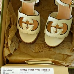Gucci Mystic White High Sandal Heels